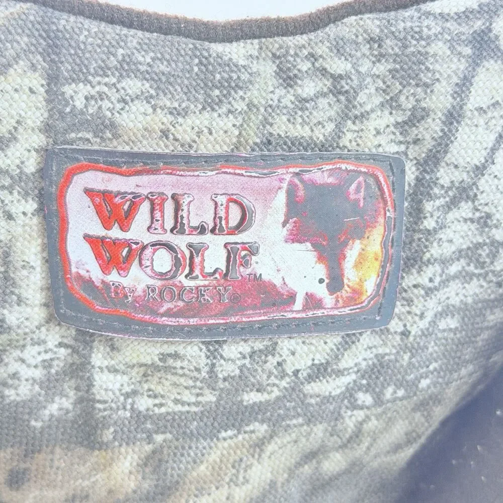 Vintage Rocky Wild Wolf Hunting Boots Mens 9W Camo Thinsulate Ultra 800G Outdoor